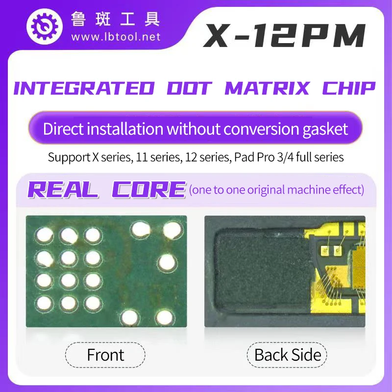 Luban-integrado Dot Projetor Chip Face id Repair Malha ic para Iphone 11 12 13 14 Pro Max Novo