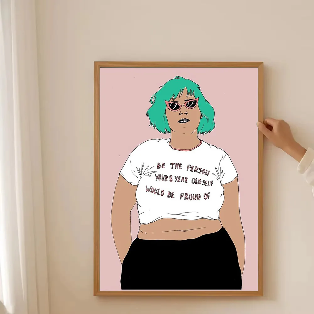 خمر الجمالية قماش جدار الفن فتاة صورة غرفة ديكور العصرية ديكور المنزل فن البوب الحديثة جدار ديكور هدية لجدارها الفريدة #3