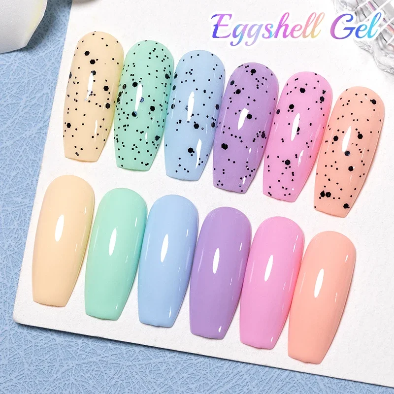 7.5ML Easter Eggshell Gel Nail Polish Soak Off UV Nail Art Gel For Manicure Semi-Permanent Varnish With Any Color Gel Base