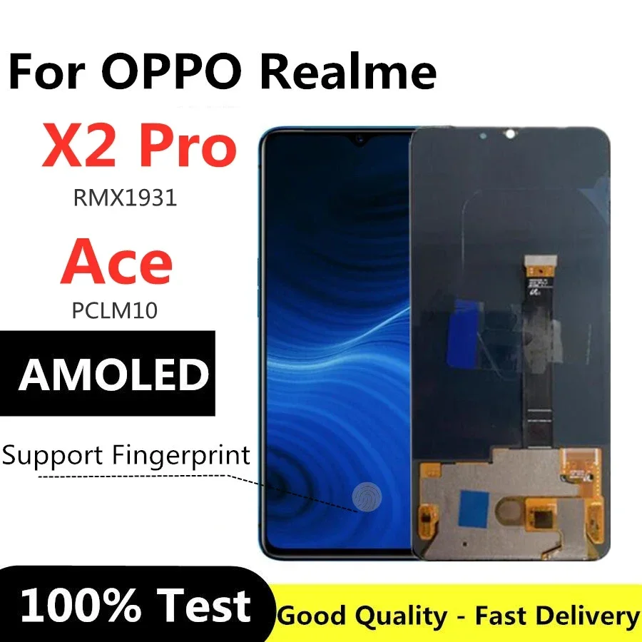 

AMOLED для OPPO Realme X2 Pro RMX1931 ЖК-экран с дигитайзером сенсорной панели для OPPO Reno ACELCD
