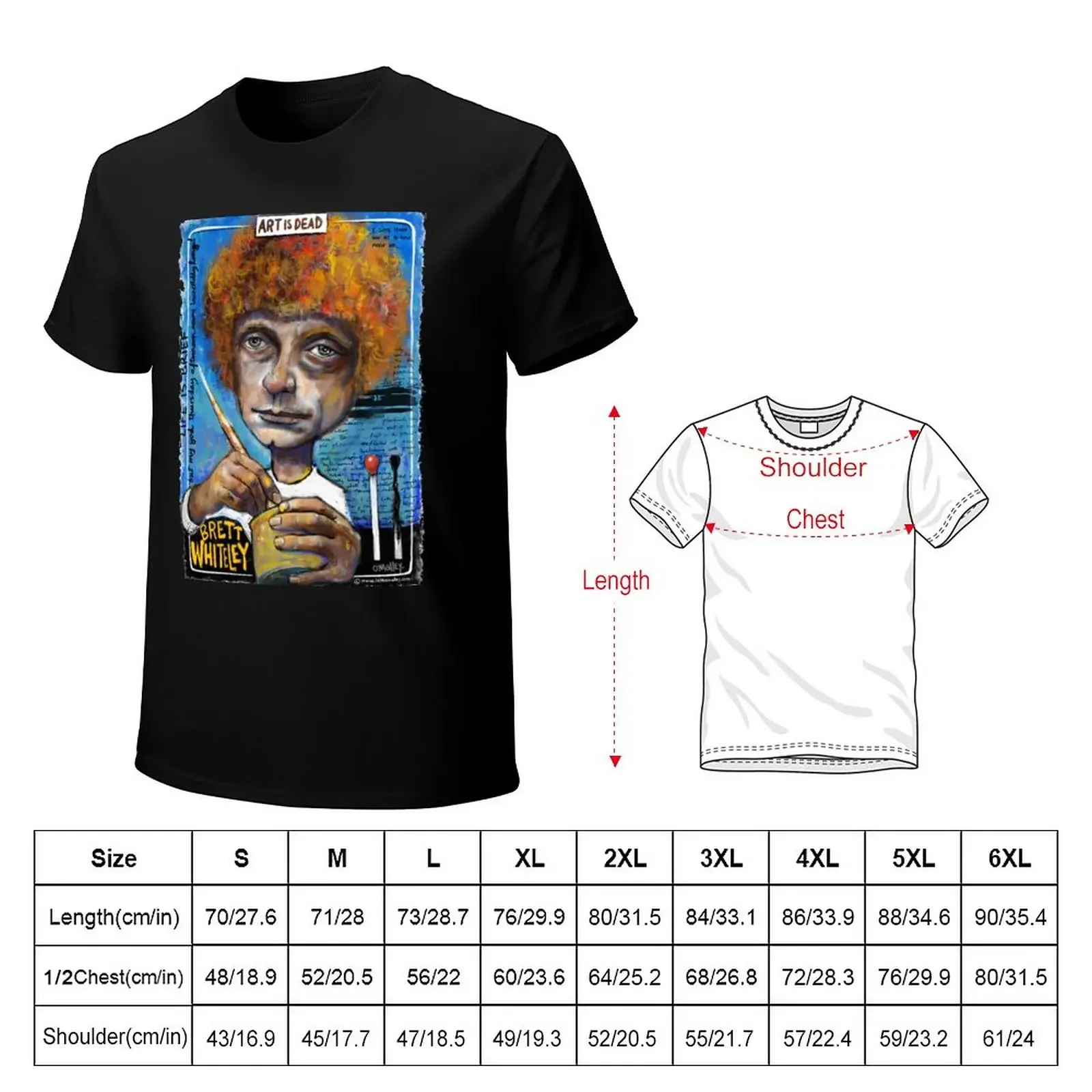 Artist Brett Whiteley T-Shirt heavyweights quick drying plus sizes oversized t shirts for men