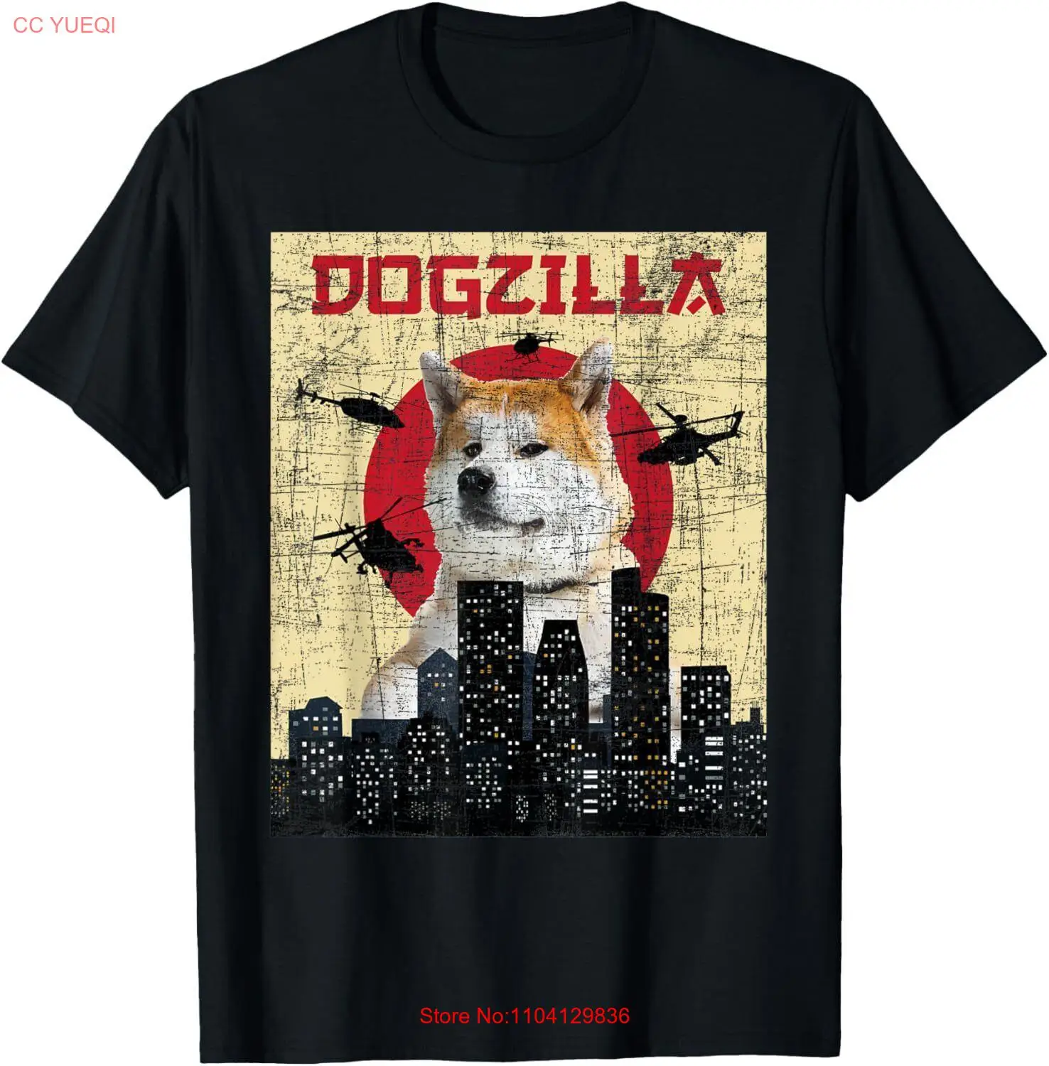 Dogzilla - Japanese Akita Dog Lover Canine Pet Owner T-Shirt Hoodie
