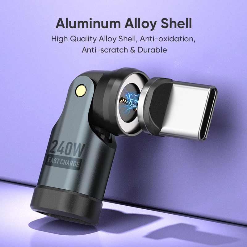 PD 240W Magnetic Adapter for iPhone 17 Pro Samsung Galaxy A06 Sony Xperia 1 VI Lenovo Legion Tab Xiaomi Redmi Note 13 Charging