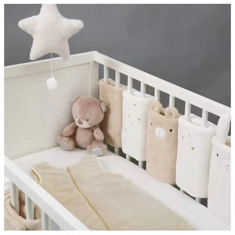 Baby Cot Bumper Bed Circumference For Newborns Collision Barrier Cloth Segmented Design Protecting Baby's Head Bed Circumference