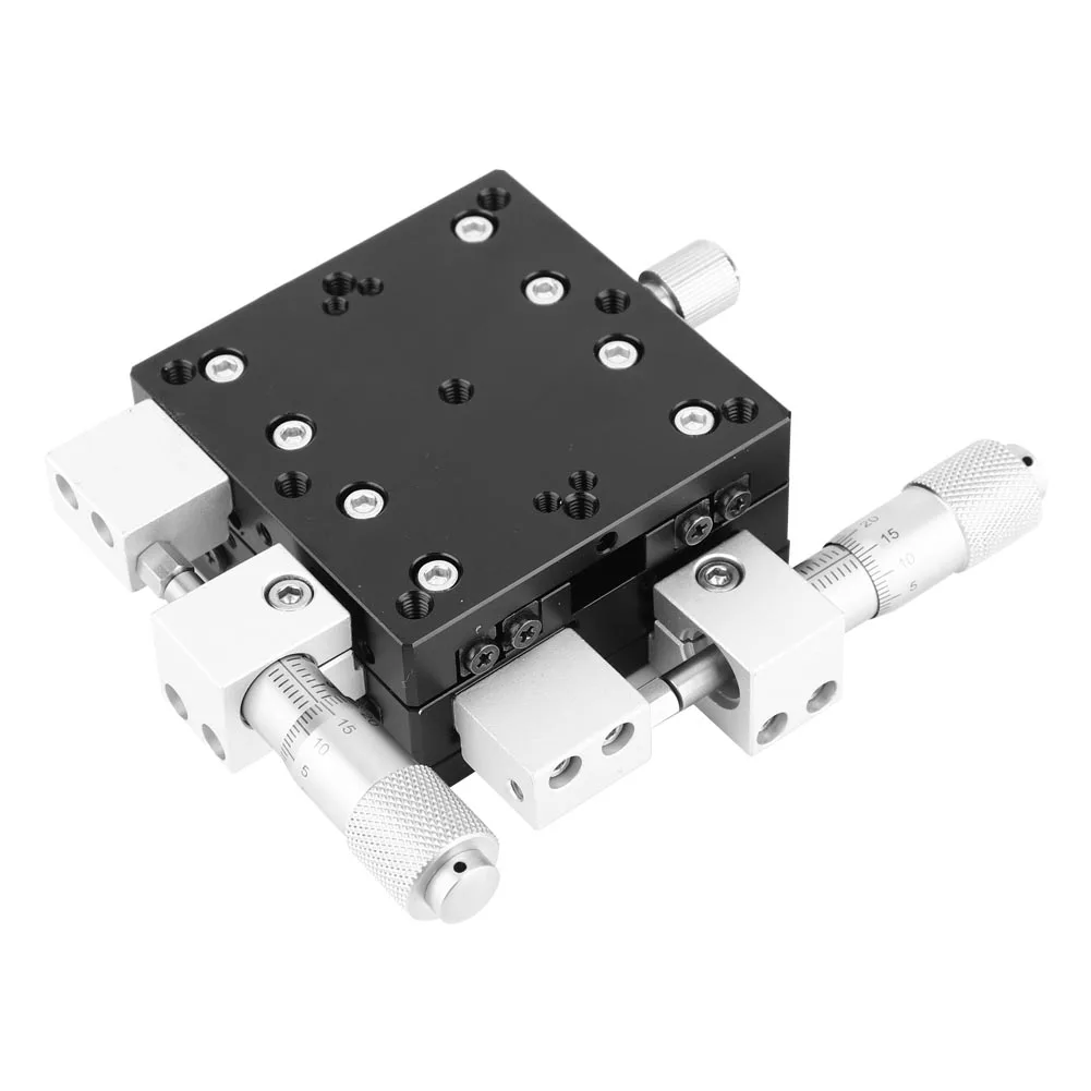 60x60mm LY60-LM XY Axes Trimming  Linear Stage Manual Displacement Sliding Table Fine-Tuning Sliding Table Sliding Table