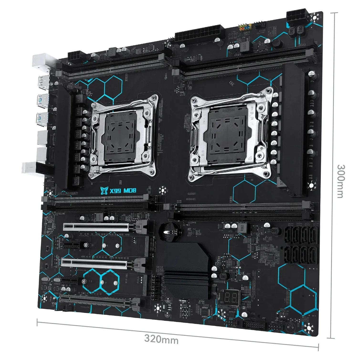 X99 MD8 MACHINIST X99 Dual CPU Motherboard Supports LGA 2011-3 Intel Xeon E5 V3/V4 processor and DDR4 RAM Four-channel memory