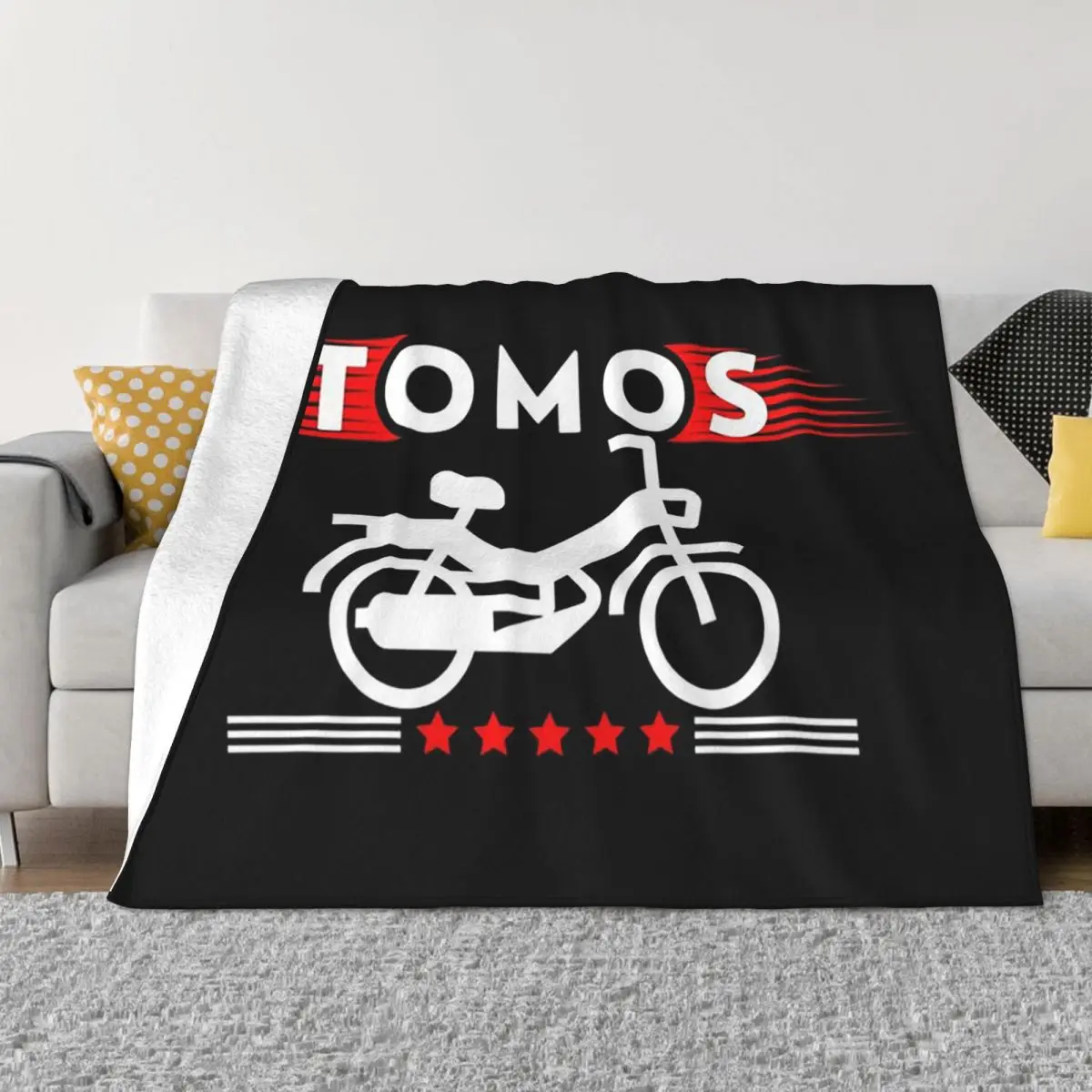 

Tomos Moped Blanket Soft Warm Flannel Throw Blanket Bedspread for Bed Living room Picnic Travel Home Couch