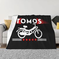 Tomos Moped Blanket Soft Warm Flannel Throw Blanket Bedspread for Bed Living room Picnic Travel Home Couch