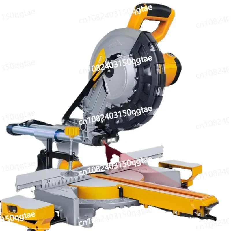เครื่องเลื่อยตัดองศาแท่งดึงขนาด10นิ้วเครื่องอลูมิเนียมสำหรับเลื่อยรางยาวตำแหน่งช่วยด้วยเลเซอร์เครื่องตัดความแม่นยำสูง