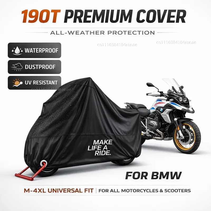 For BMW R1200GS R1250GS R 1200GS R1250 GS R 1250 LC ADV 190T Motorcycle Cover Waterproof Dustproof UV Protection All Season
