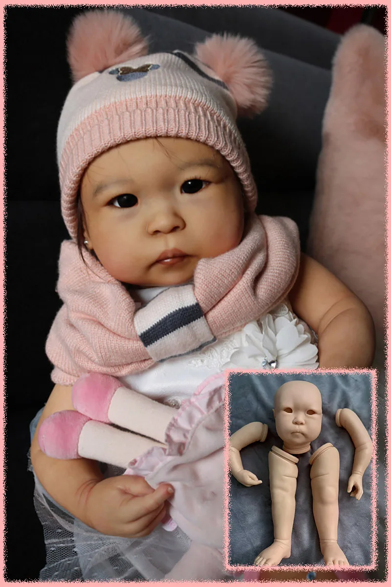 

Новое поступление, 25-дюймовый комплект куклы реборн Min Li огромного размера, незавершенный неокрашенный пустой комплект азиатских кукол «сделай сам», с тканевым телом и глазами