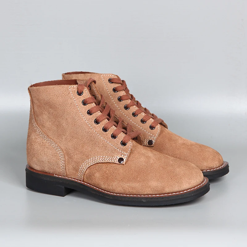 Stivali retrò Desert Boot da uomo Stivale da combattimento vintage US Navy W Stivale da lavoro ort Suola in gomma con punta tonda alla moda