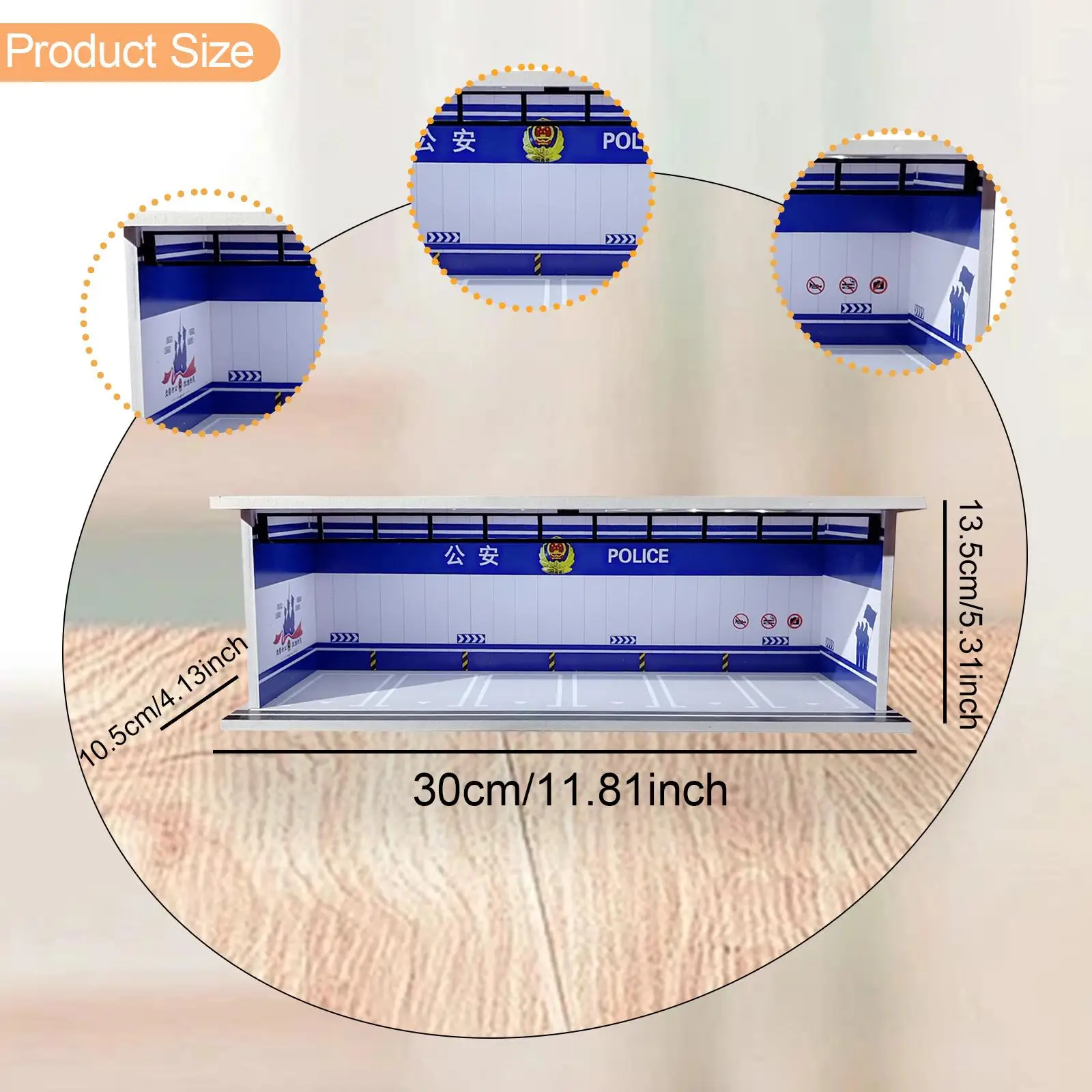 

1/64 Model Car Display Case with Acrylic Cover Decoration Garage Diorama