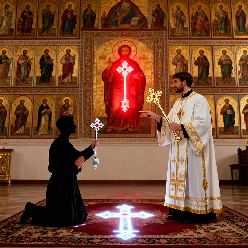 New Orthodox Cross Christ Statue Religious Prayer Hand Holding Cross Gold Plated Church Home Ornament Exquisite Magic Wand Gift