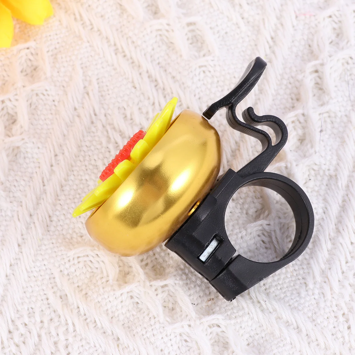

Kids Sunflower Shaped Bike Bell Golden 22Cm Handlebar Compatible Lightweight Cycling Ring Bell for Folding Cruiser Children