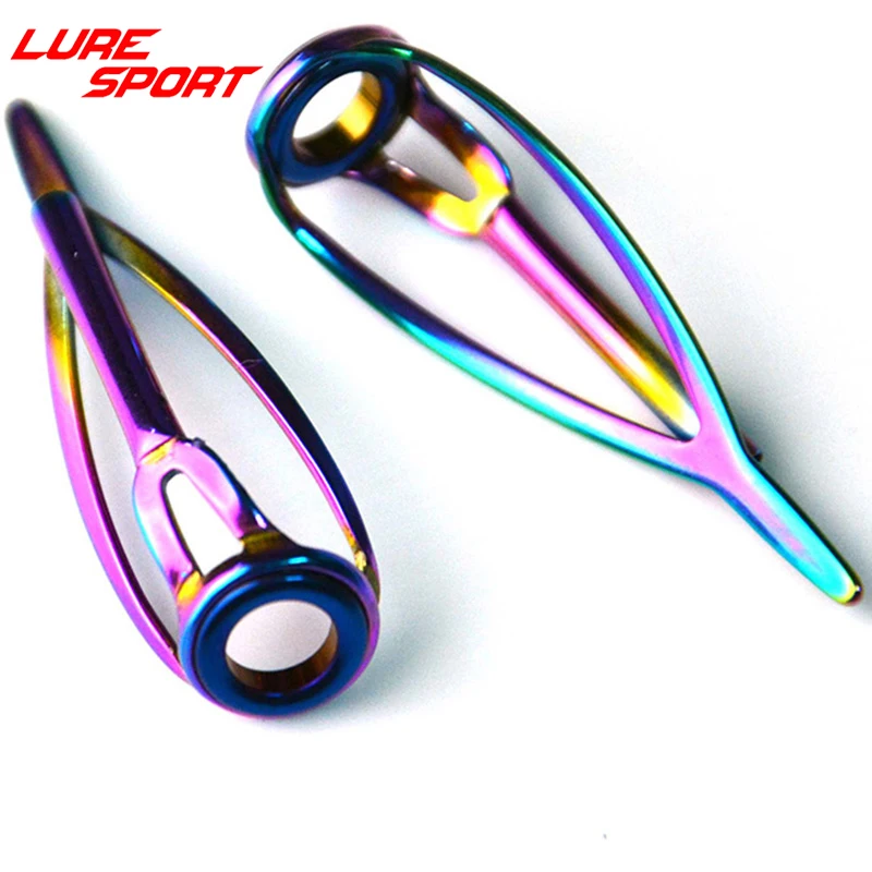 

Proton 5pc Rainbow frame guide blue ring MNAT Top guide fishing rod repair Rod Building component Repair DIY Accessory