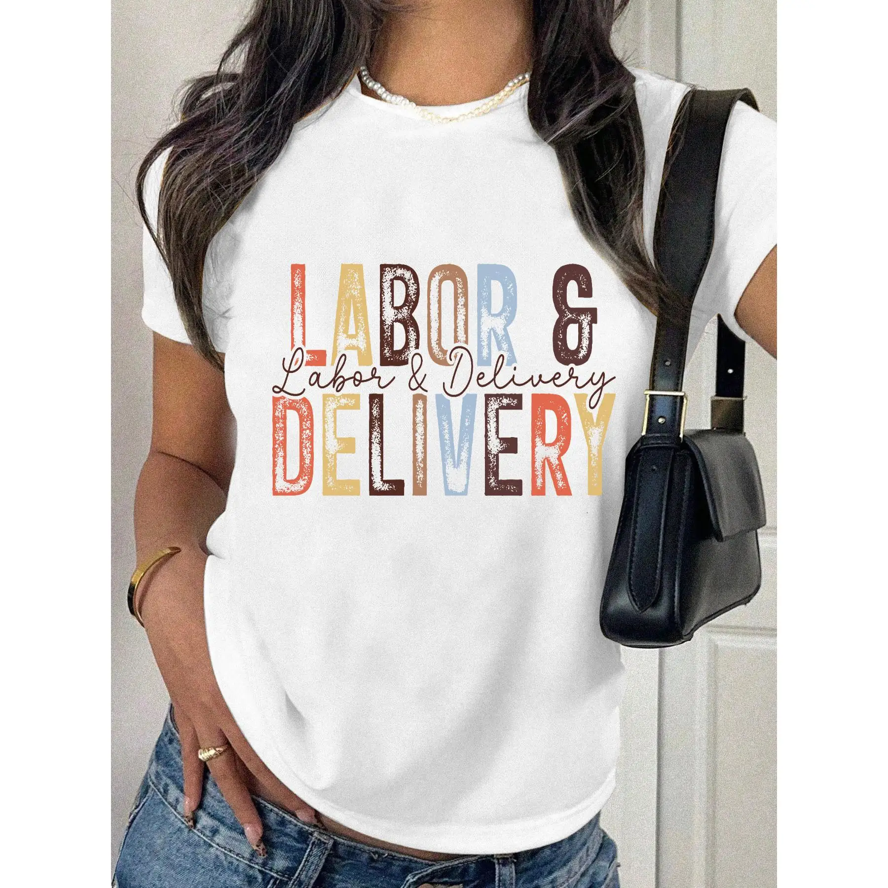 

Vintage Labor & Delivery T-Shirt, Retro OB-GYN Nurse Graphic Tee, Women's Medical Staff Gift Top, Comfy Casual L&D Shirt