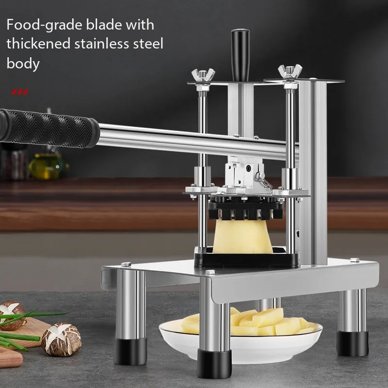 Commercial Household Strip Cutter Multifunctional Potato French Fry Slicer for Cucumber Radish Vegetable Strip Processing