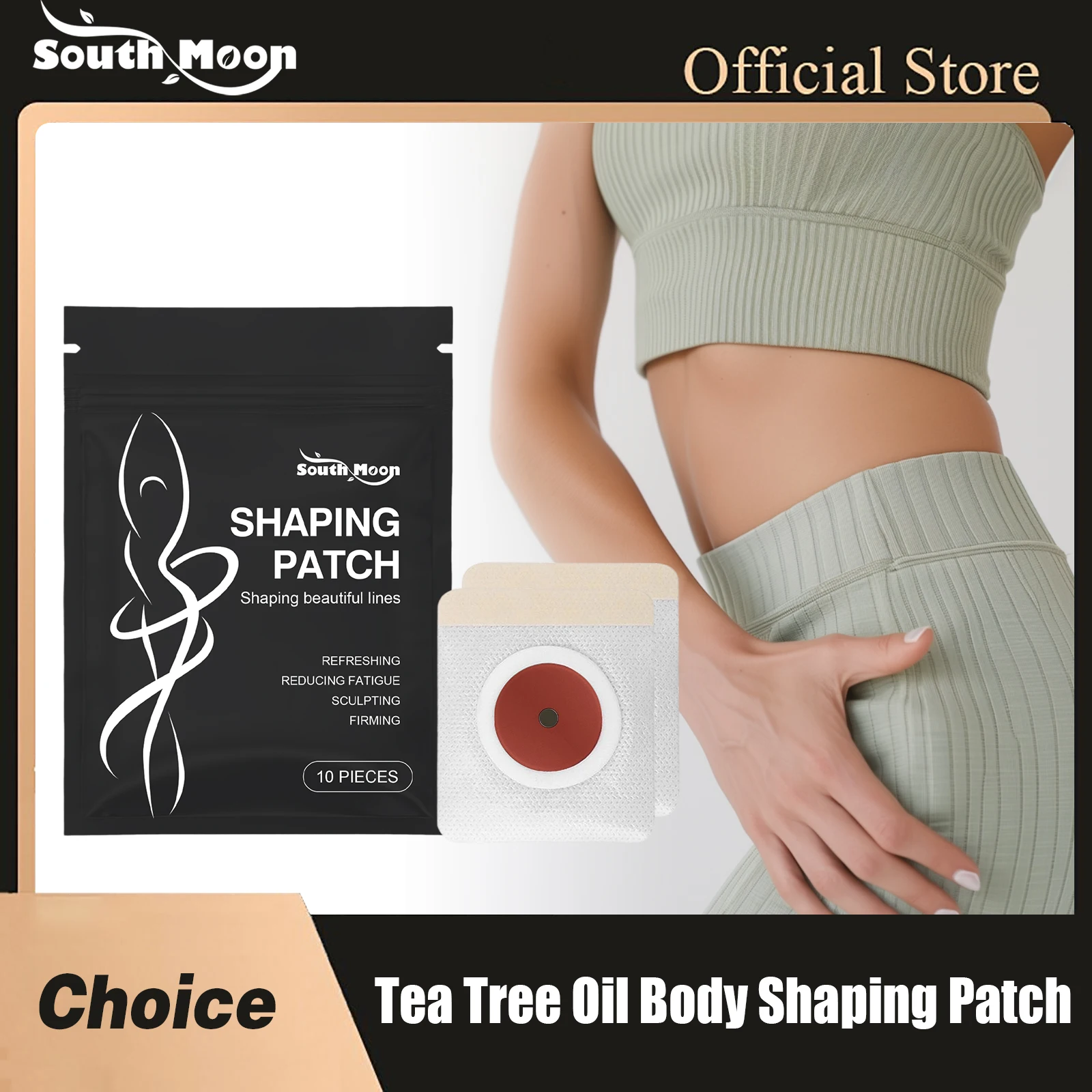 

South Moon Tea Tree Oil Body Shaping Patch Cellulite Reduct Fat Burning Tightening Lift Firming Belly Weight Loss Care Patches
