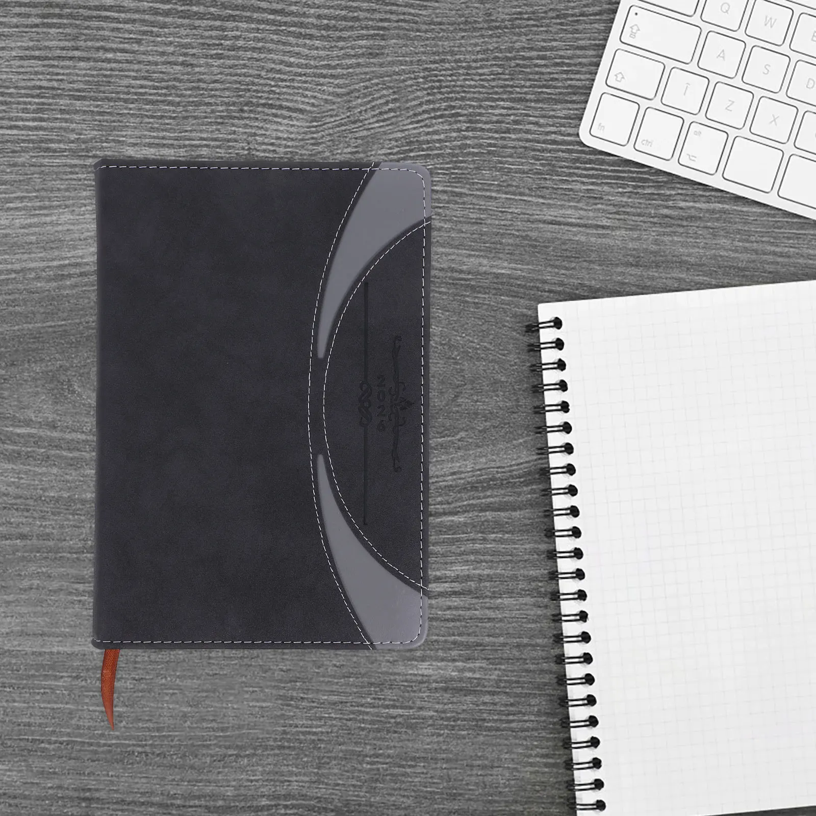 

A5 2026, закладки из искусственной кожи с ежемесячным индексом, стильная обложка, универсальное использование, дневник-планировщик, офисная конференция