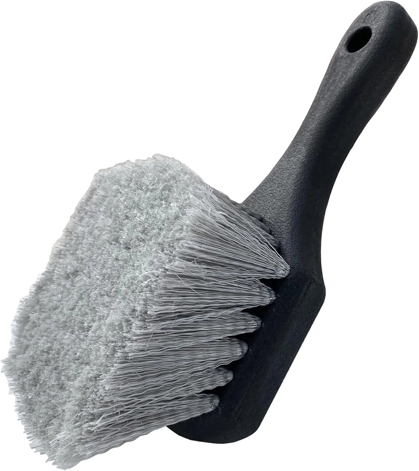 

Wheel & Tire Brush for Car Rim, Soft Bristle Car Wash Brush, Cleans Tires & Releases Dirt and Road Grime, Short Handle for Easy