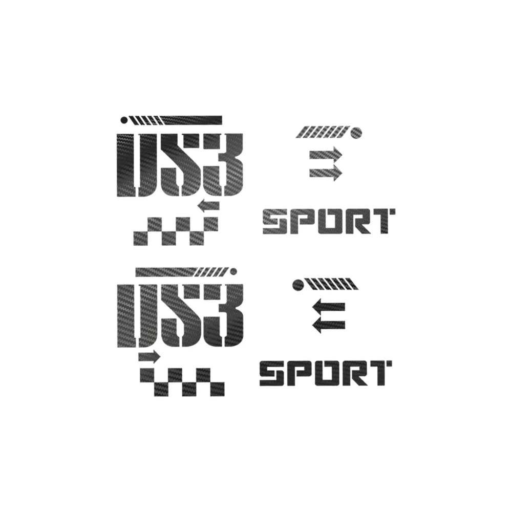 8PCS For Citroen DS3 Racing Car Body Decor Stickers Graphics Vinyl Decal Auto Door Side Sport Styling Decoration Car Accessories