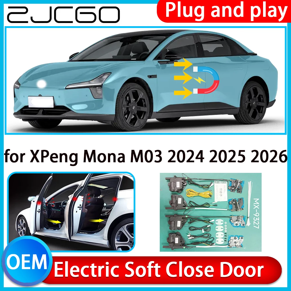 ZCJGO for XPeng Mona M03 2024 2025 2026 Auto Pull Car Soft Close Kit Door Power Latch Electric Door Catch Soft Closing Assist
