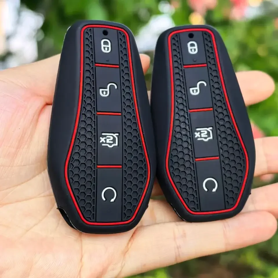 Silicone Car Remote Key Cover Holder Chain Key Case for BYD Atto 3 Han EV Dolphin Song PRO Max Tang DM Yuan Dolphin E2 Qin PLUS image 4