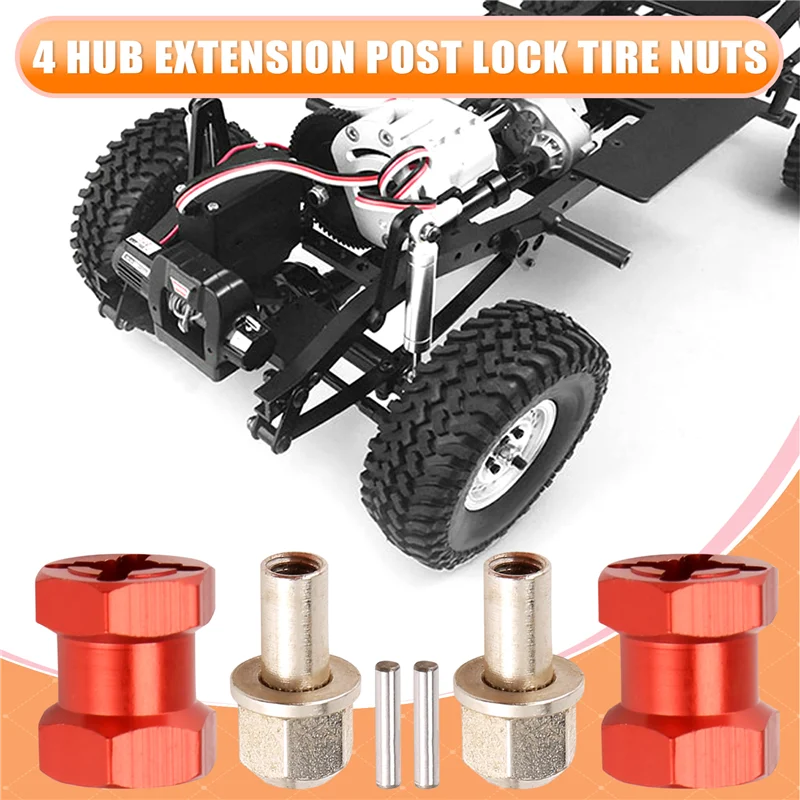 A003 4 шт. алюминиевый 12 мм шестигранный адаптер привода ступицы колеса удлинитель комбайна муфта для 1/10 RC автомобиля гусеничный SCX10 D90