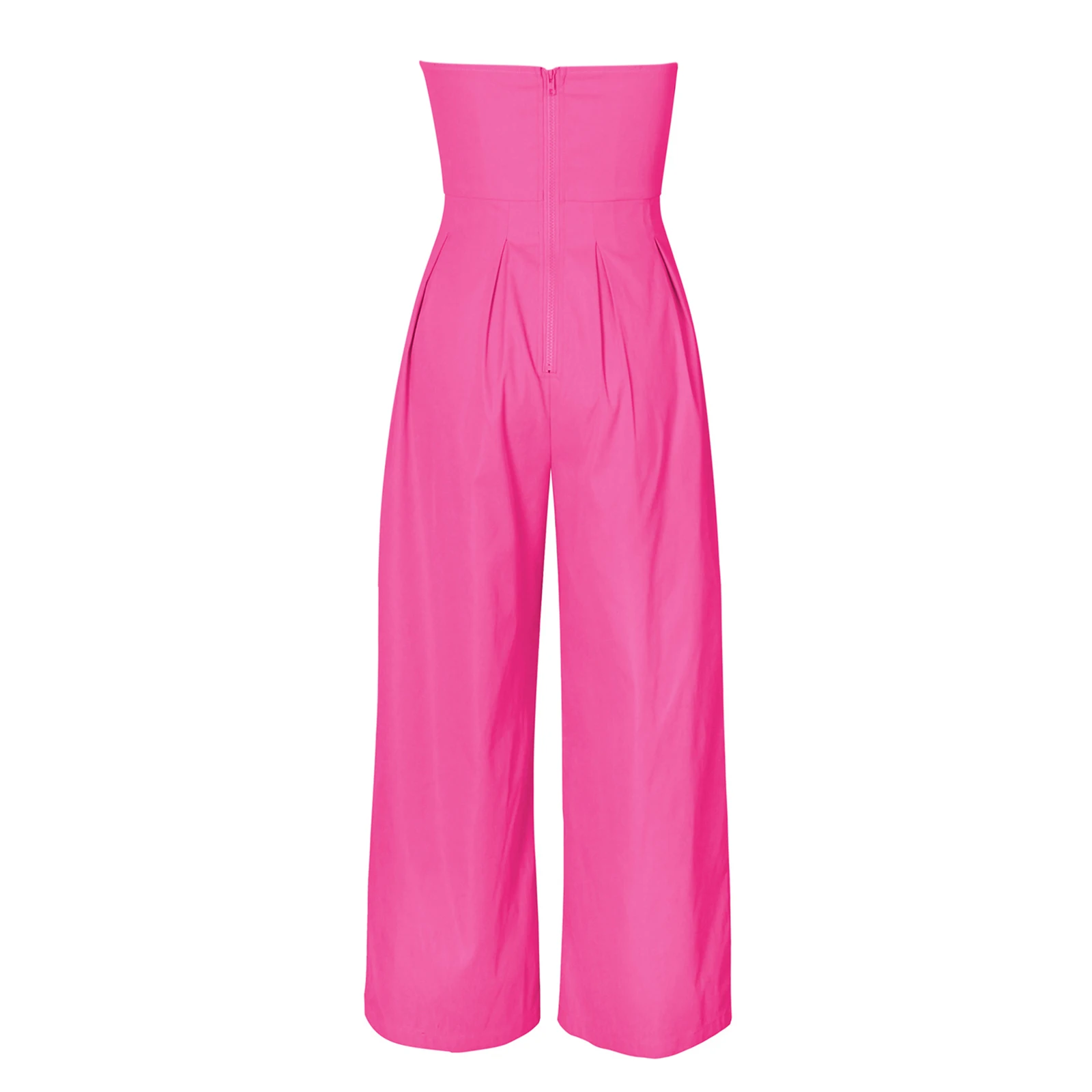 Pantaloni a gamba larga Donna Estate senza spalline Tubo Tuta Pagliaccetti Tute a vita alta Abiti da pendolarismo per feste Abiti senza maniche