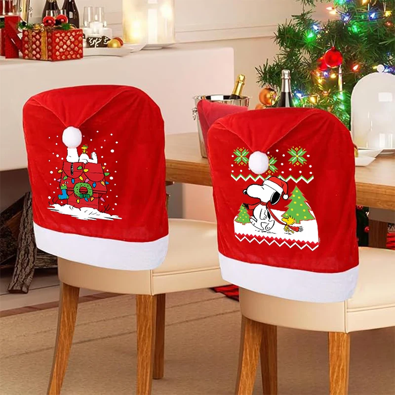 

Snoopy Chair Cover Restaurant Hotel Decoration Chair Cover Christmas Party Home Decoration Chair Cover Children's Christmas Gift
