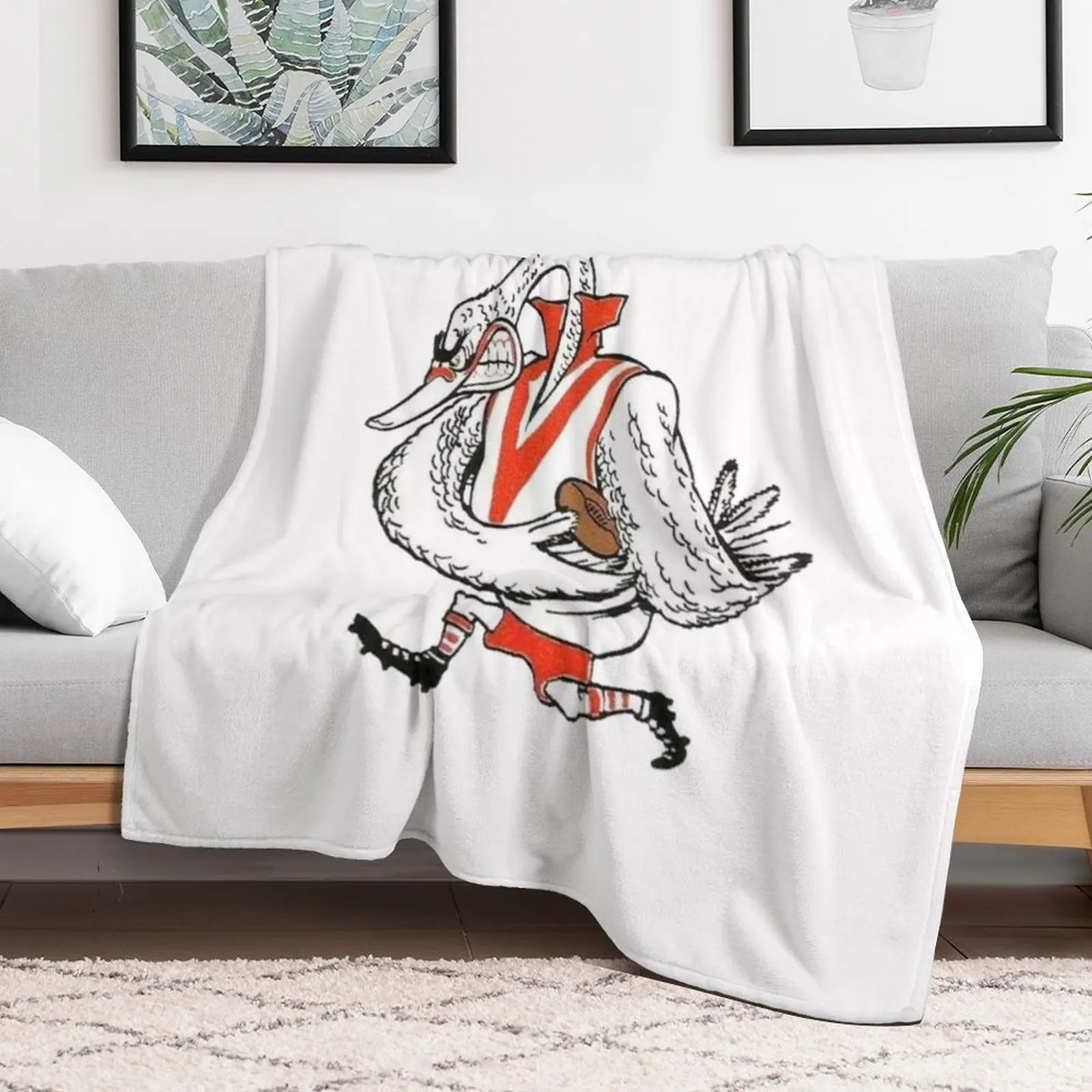 South Melbourne Swans Retro Throw Blanket Warm Blankets Sofas Of Decoration Flannel Blankets