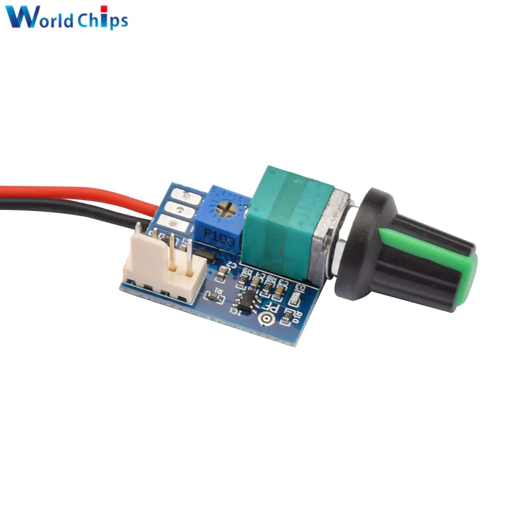 DC 12V 4 Wire PWM Fan Speed Controller Fan Motor Governor Board Module with Knob Switch Noise Reduction can be Shut Down