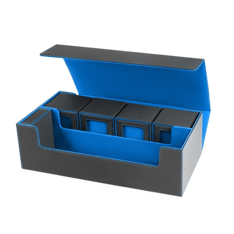 

Trading Card Storage Box for TCG, With 4 Pcs Small Commander Deck Box, Large Card Deck Case with Dice Box fits for TCG PTCG Card