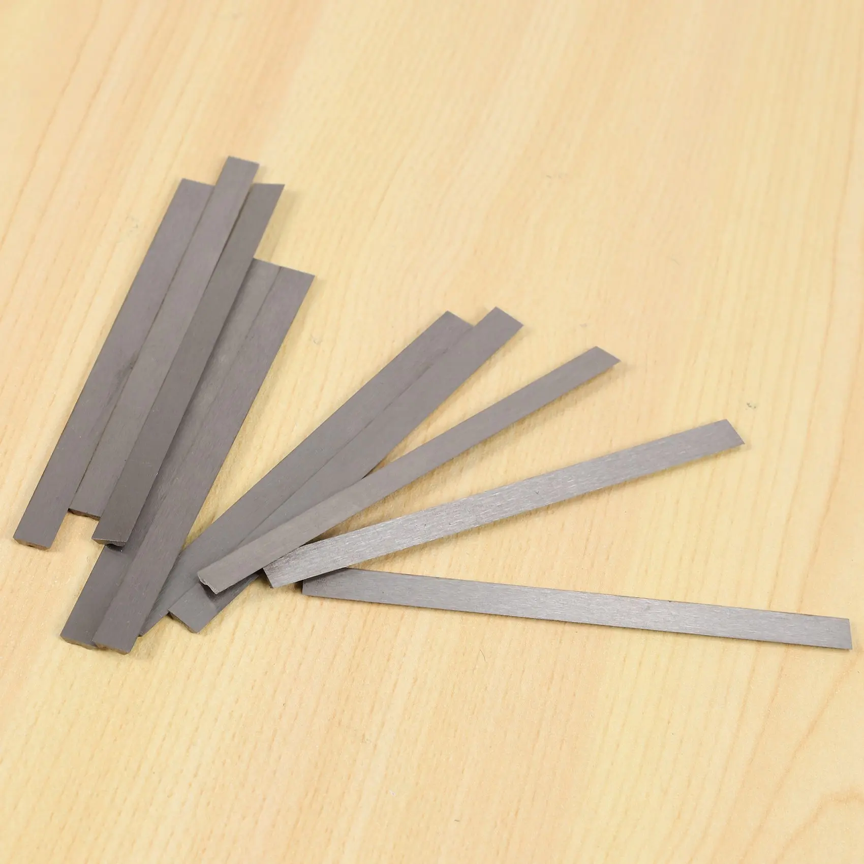 

T19C 10Pcs Reversible High Speed Steel Planer Blades 82Mm X 5.5Mm For Cutting Soft Hard Woods Ply-Wood Board Woodworking Power T
