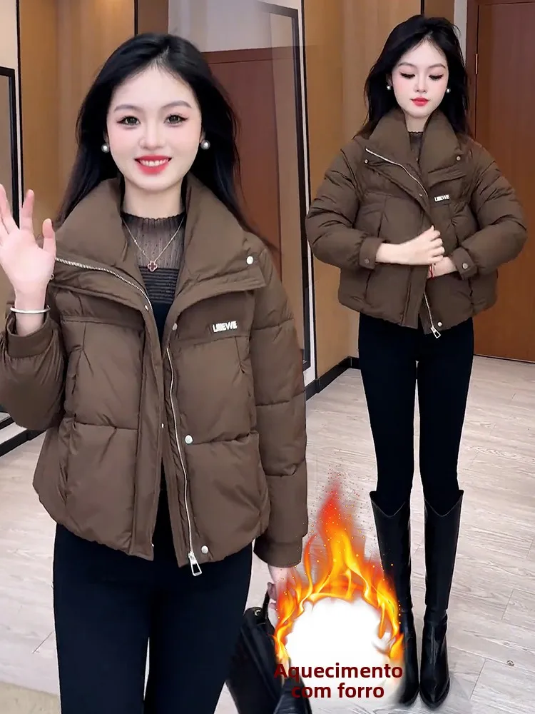 

Korean Style Thickened down Cotton Jacket Women's Fashionable Bread Style Coat Warmth And Youthful Deduction Winter New Arrival