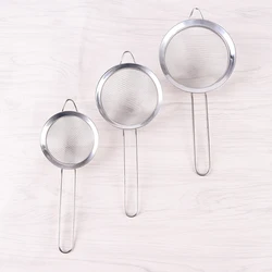 주방 스테인레스 스틸 밀가루 차 채반 메쉬 소쿠리 체 여과기, 7 cm, 8 cm, 10 cm, 12 cm, 14 cm, 16 cm, 18 cm, 20 cm, 22cm 옵션