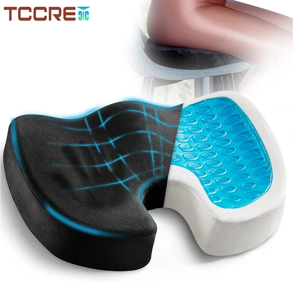 

Gel Orthopedic Memory Foam U Coccyx Travel Seat Cushion Massage Car Office Chair Protect Healthy Sitting Breathable Pillows Pads