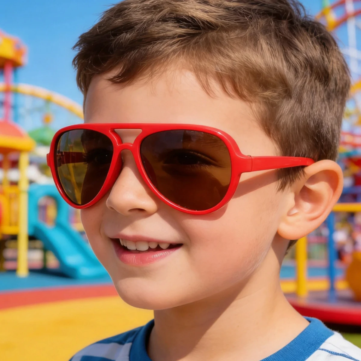 Boys Girls Kids Aviator Sunglasses Anti UV Light Classic Pilot Frame Fashion Outdoor Park Travel Children Eyewear
