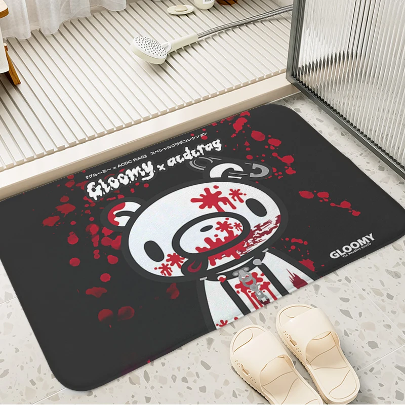 Bathroom Non-slip Mat T-Gloomy Bear Kitchen Bedroom Rug Balcony Hallway Entrance Door Doormat Corridor Living Room Floor Carpet