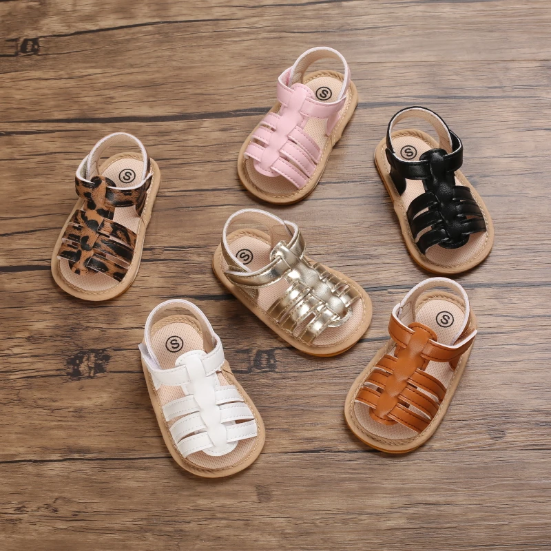 0-18M Baby Girl Sandals With PU Upper High-Quality Soft Sole Anti Slip Exposed Toes Breathable Summer Outdoor First Walking Shoe