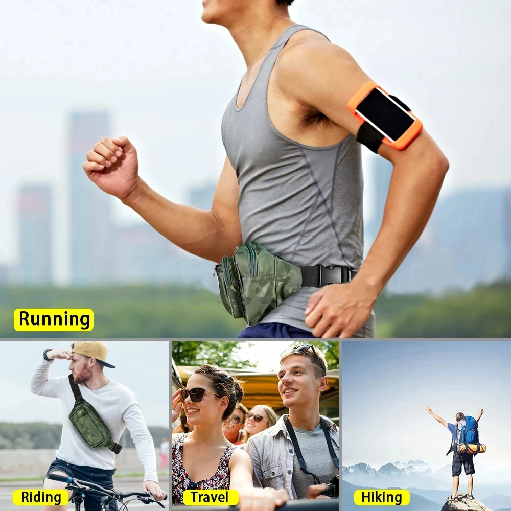Waterproof Waist Pack Men's Tactical Sling Bag Multilayer Storage Perfect for Outdoor Travel Fitness Daily Protects Phone Wallet