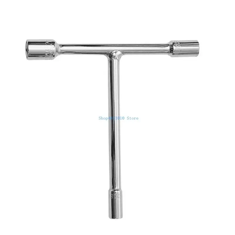

T3LF 3-Way Wrench, 8mm 10mm 12mm Socket T-Handle Wrench for Bicycles Automobile