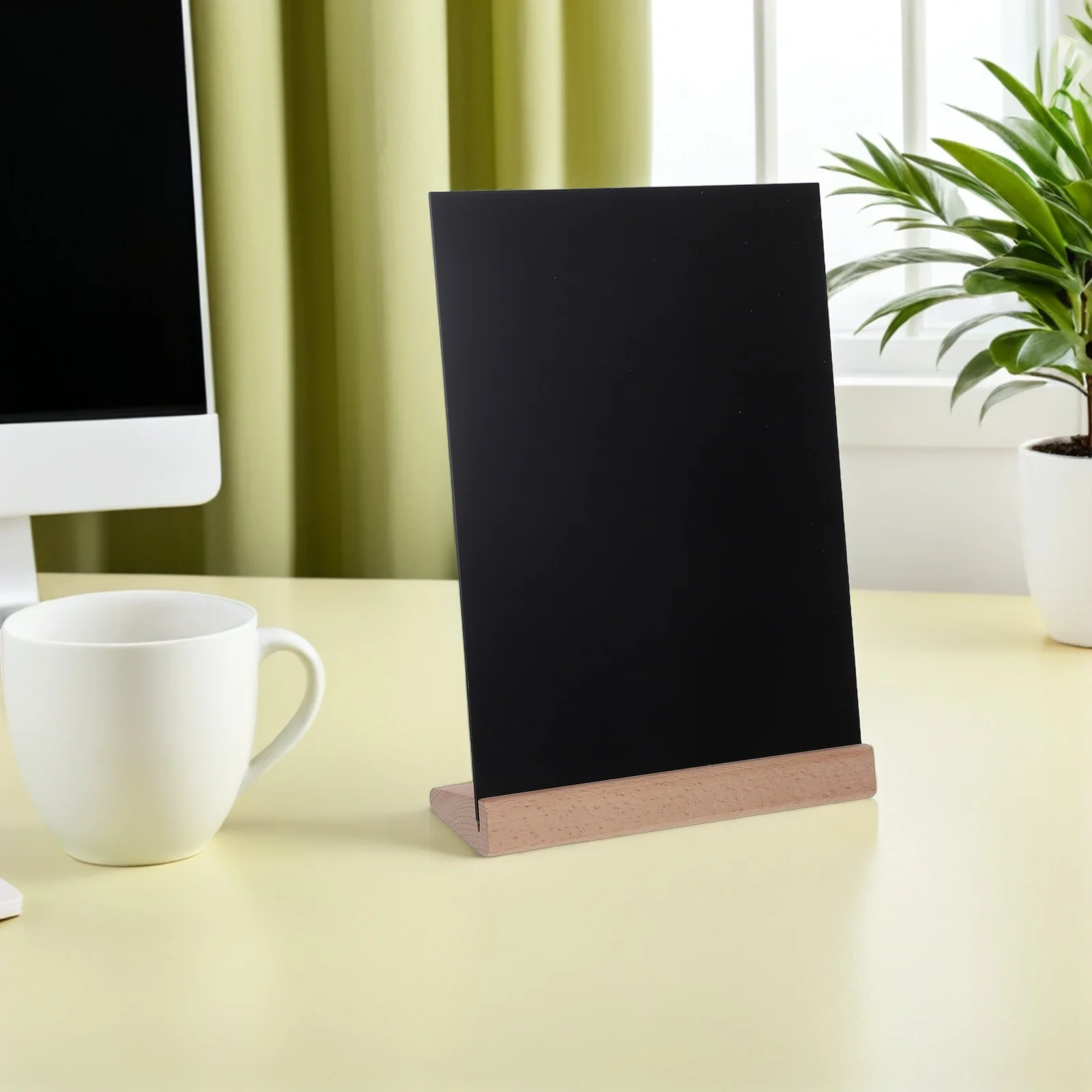 

1set 1Set Mini Tabletop Chalkboard Sign 297X210Mm A4 Wooden Standing Blackboard For Buffet Wedding Party Desk Message Board