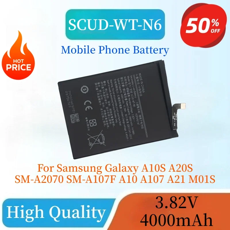 

High Quality SCUD-WT-N6 4000mAh Replaceable Phone Battery For Samsung Galaxy A10S A20S SM-A2070 SM-A107F A10 A107 A21 M01S