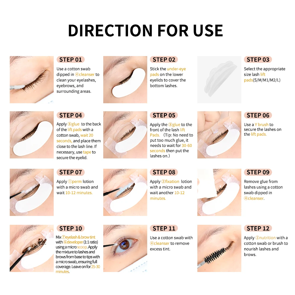 2 في 1 المهنية سريع تجعيد الرموش والحواجب رفع تينت عدة ماسكارا طويلة الأمد رفع الرموش محسن ماكياج أداة