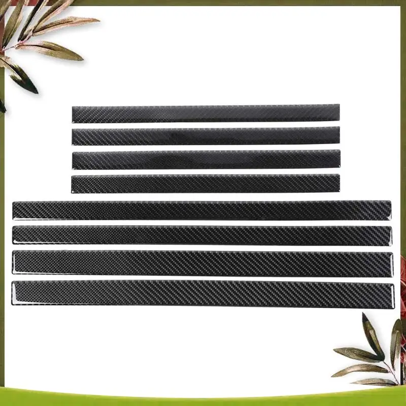 

AB98-Exterior Door Sill Strip Threshold Cover Protection Parts For Silverado GMC Sierra 2014-2018 Soft Carbon Fiber