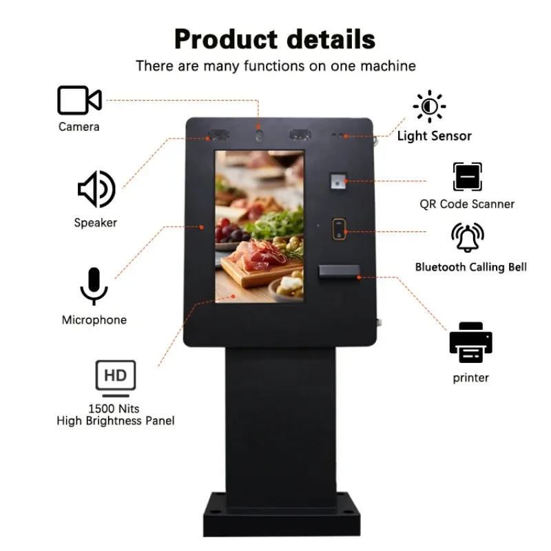 【Hot Sale】24 Inch Touchscreen Self Service Ordering Payment Kiosks Outdoor Information Kiosk Touch Screen Self Order Kiosk POS M