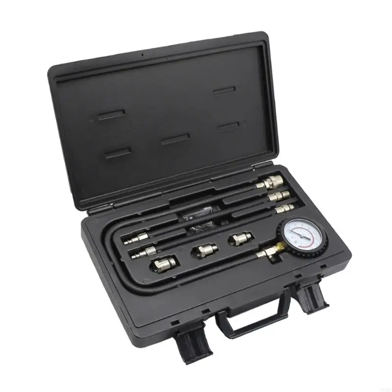 

2025 New Gasolines Engine Compression Tester Set Includes Protective Storage Case & Adapter