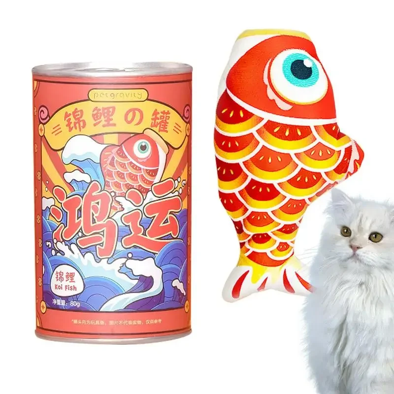 Flopping Fish Cat Toy Realistic Lucky Koi Electric Floppy Fish Toy For Cats Cat Enrichment Toys 300mAh Interactive Pet Supplies